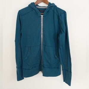 Wings + Horns Blue Full Zip Hoodie Size Medium